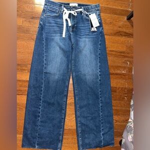 👖NWT SPRING 2026 RISEN size 31 Women's Dark Blue wide leg with Gorgeous stretch